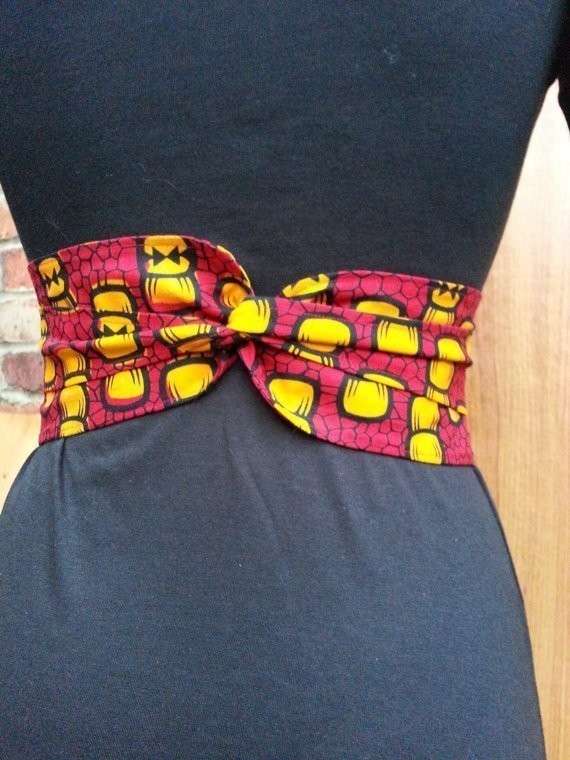 Ankara Print Obi Belt African Print Fabric Belt By