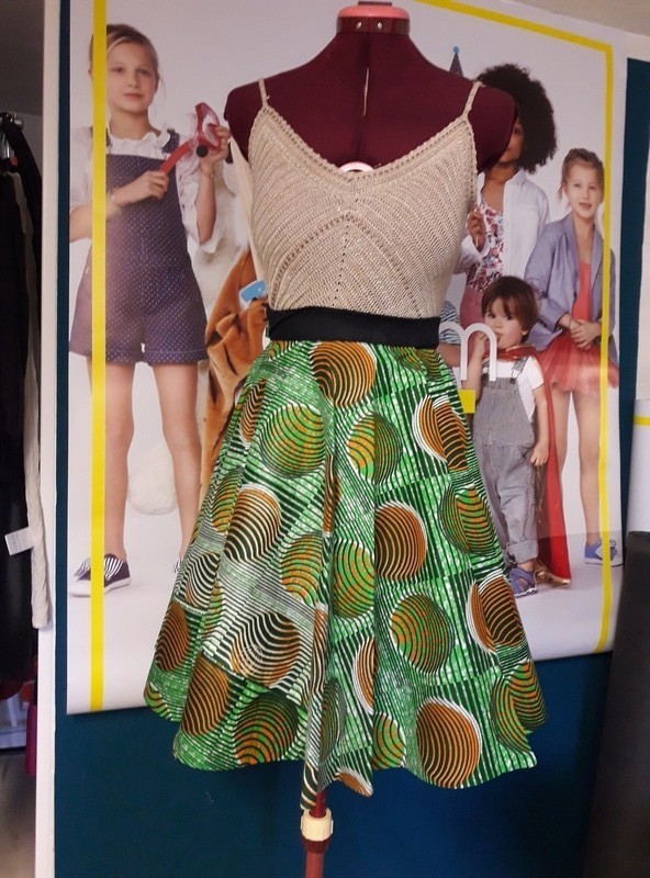 Pour Intégral Cloche PortefeuilleVertLook Longues Une ElleCotonLes Beaux Nadia WaxAvec Touche De Jours Jupes Jupe F1JTc3Kl