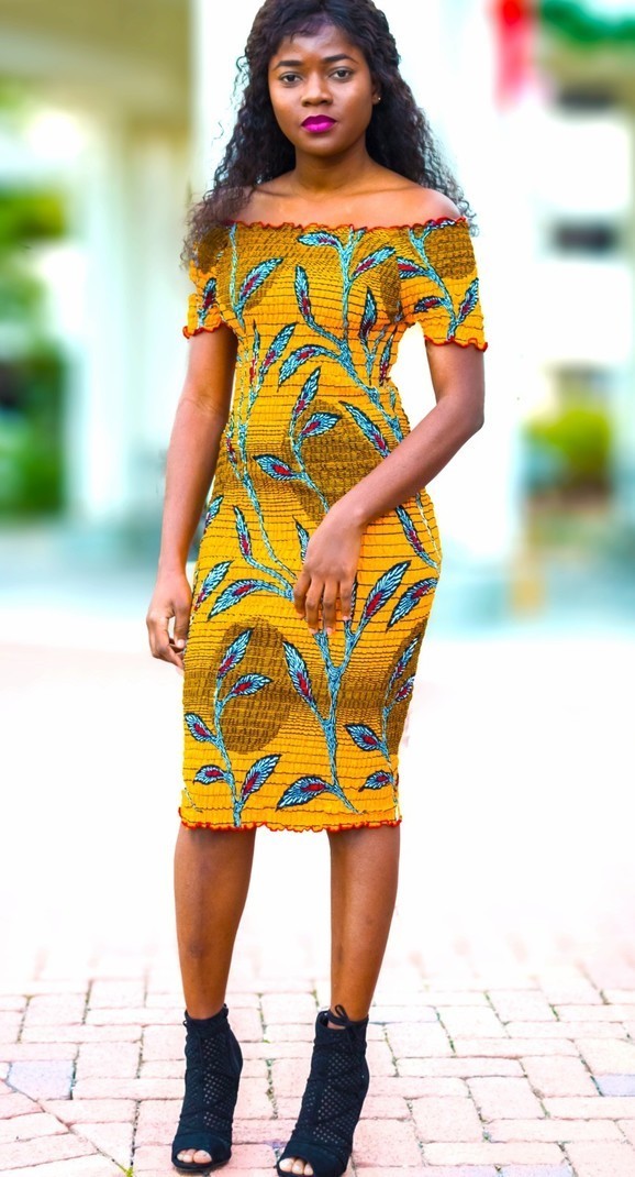 SexyPour Elle FormesLook Longues Et CourtesRobes Intégral Ankara WaxTenues Robe Taille Élastiquemanches MulticolorePetiteGrande D9WI2EH